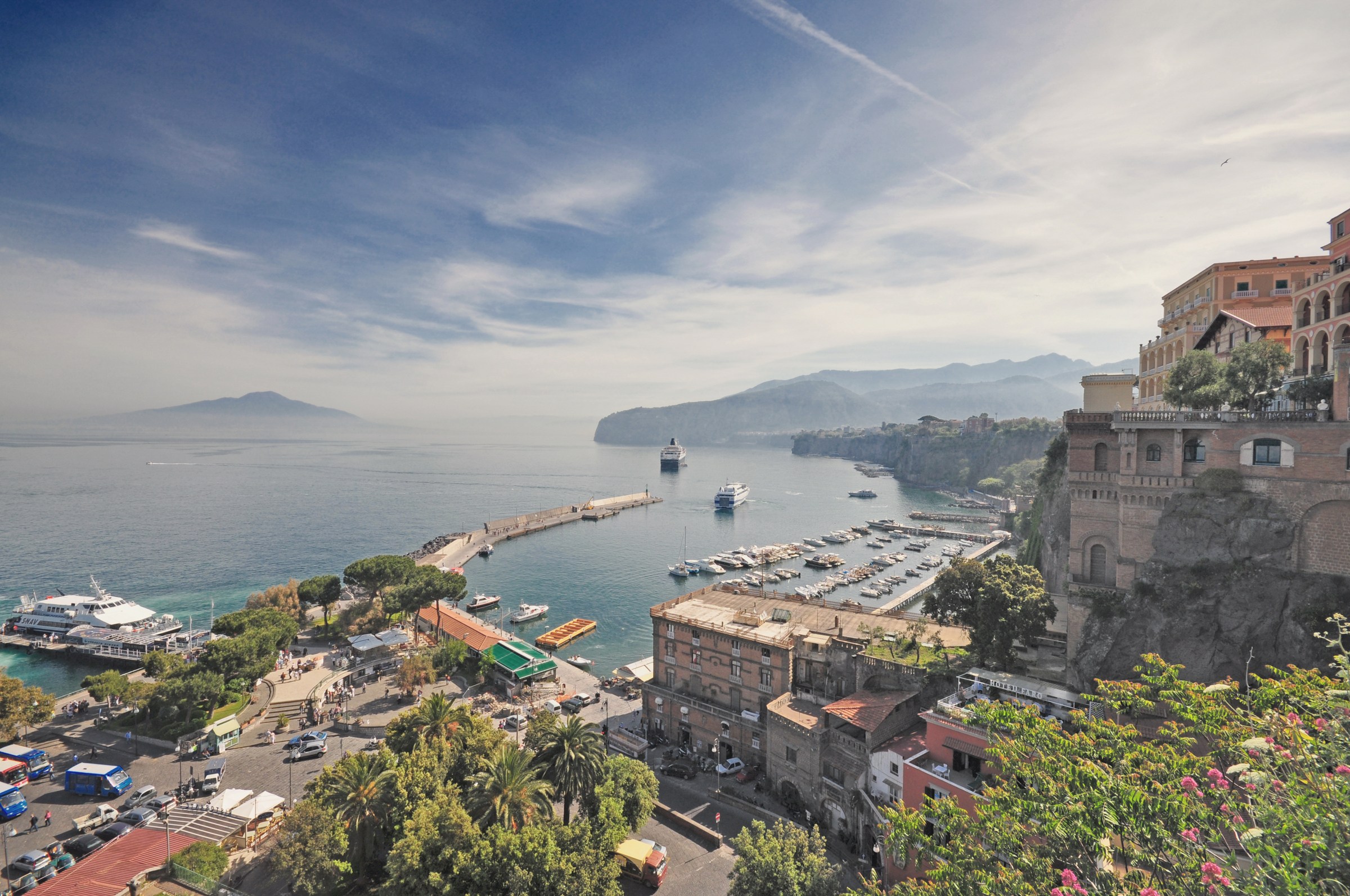 The sea and Marina Piccola in Sorrento